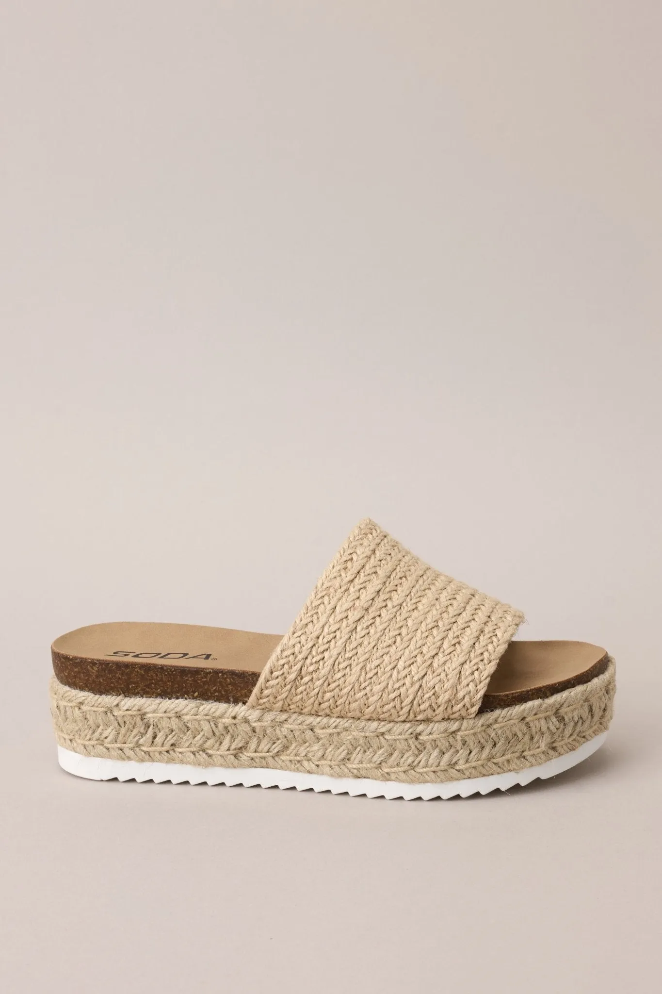 Coastal Serenity Natural Espadrille Platform Sandals