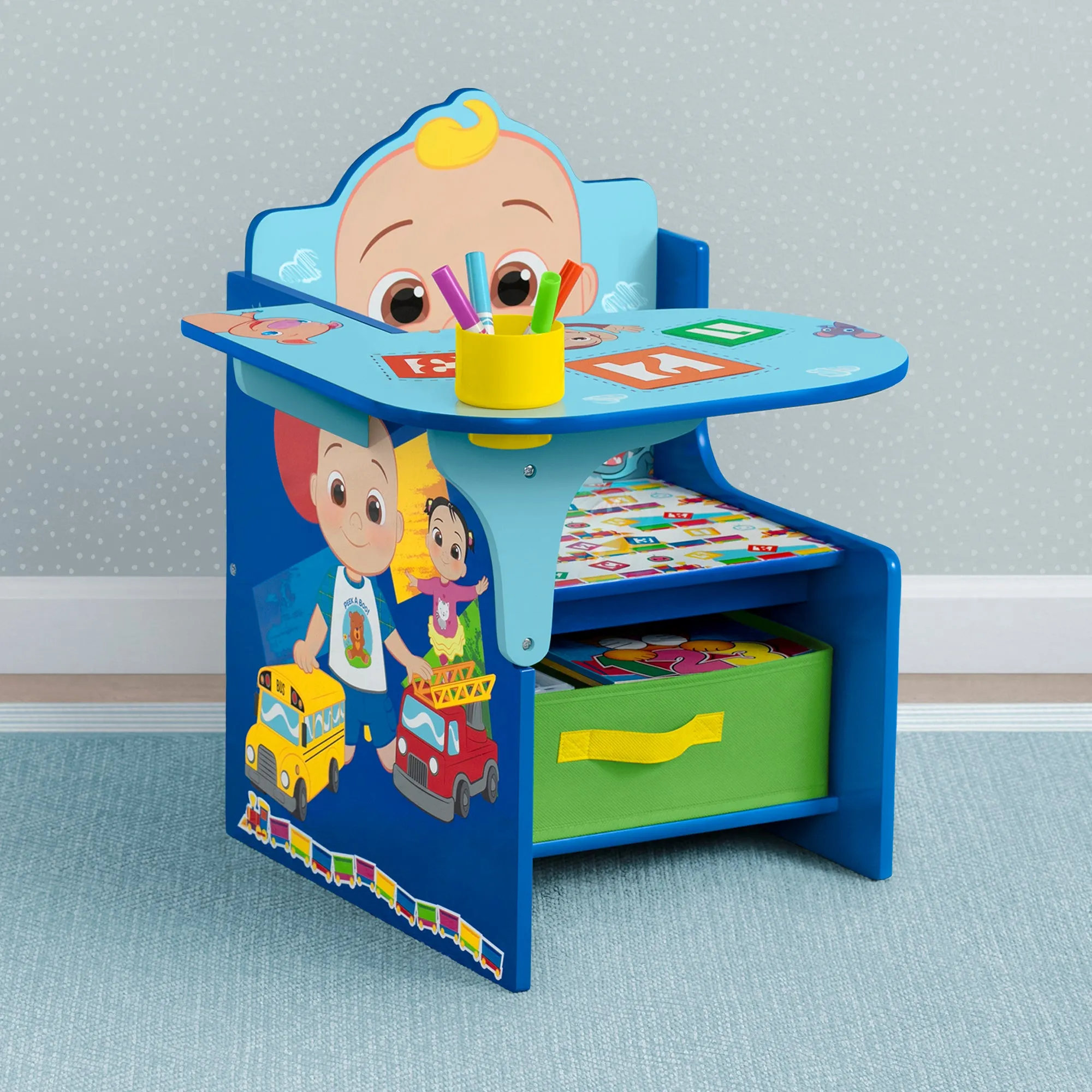 CoComelon Chair Desk with Storage Bin