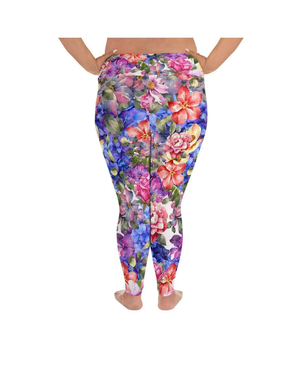 Colorful Floral Plus Size Leggings