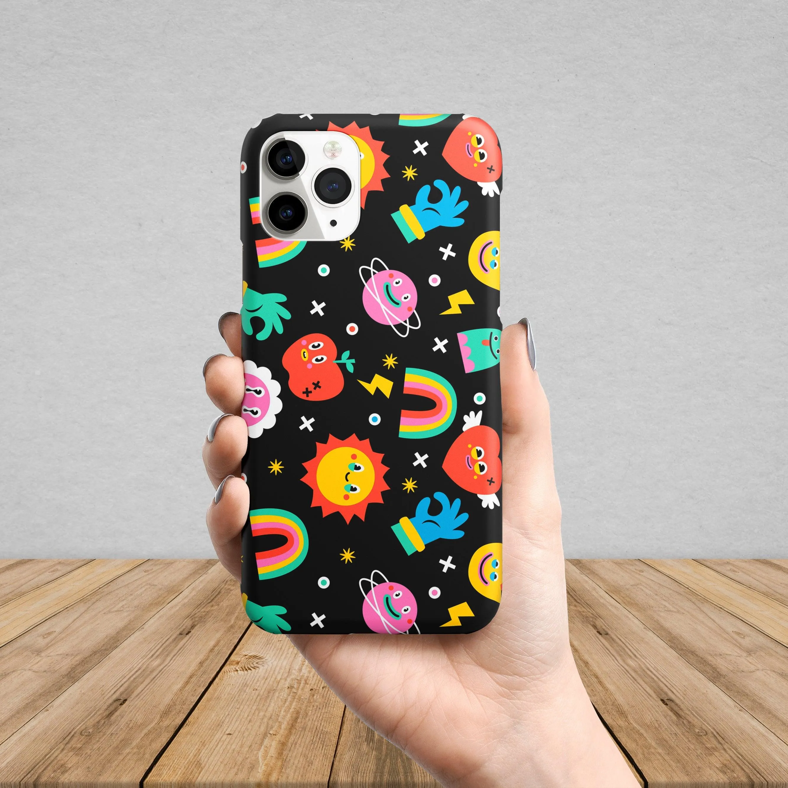 Comic elements colorful seamless pattern Hard Matte Phone Case Cover