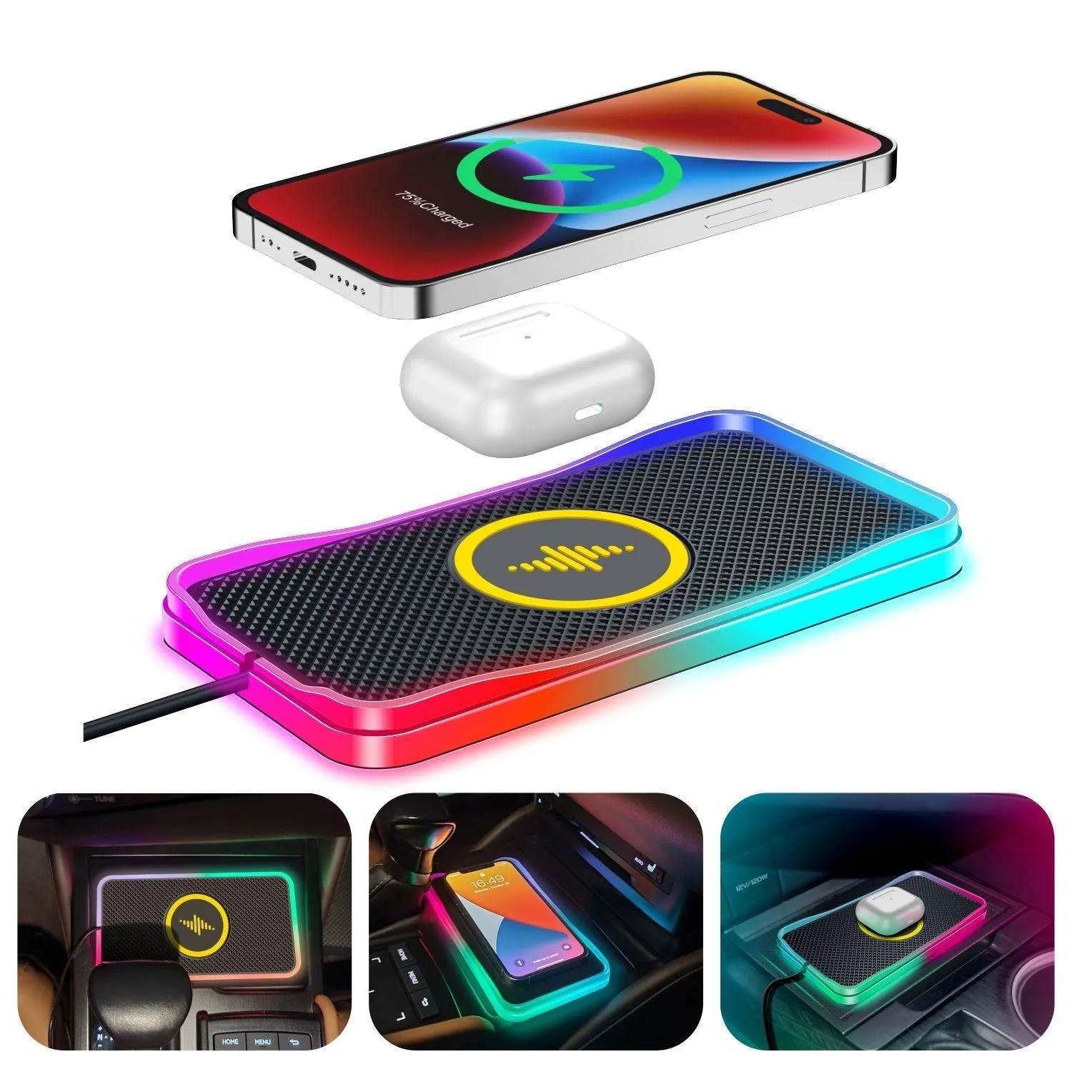 Converti Fast Charging Wireless Charging Pad With RGB LED