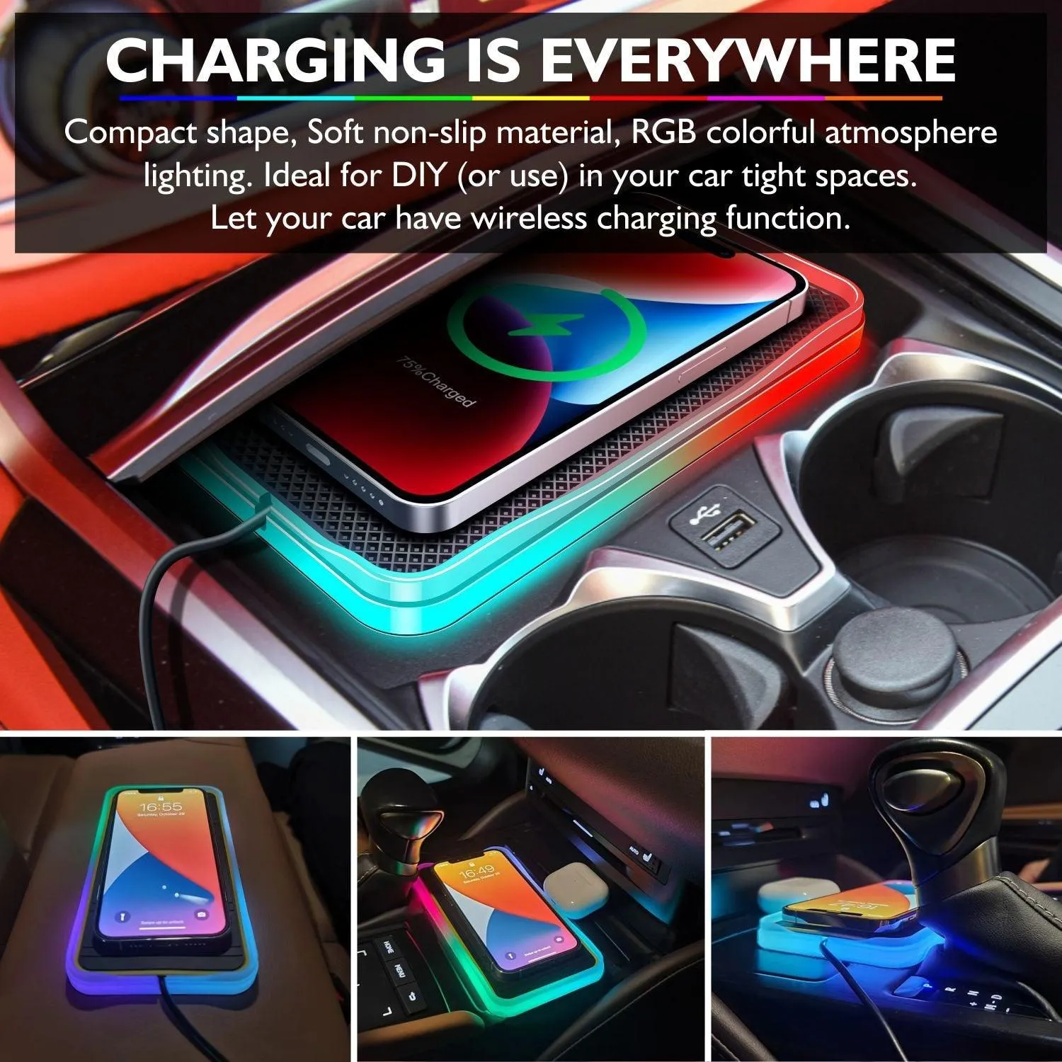 Converti Fast Charging Wireless Charging Pad With RGB LED