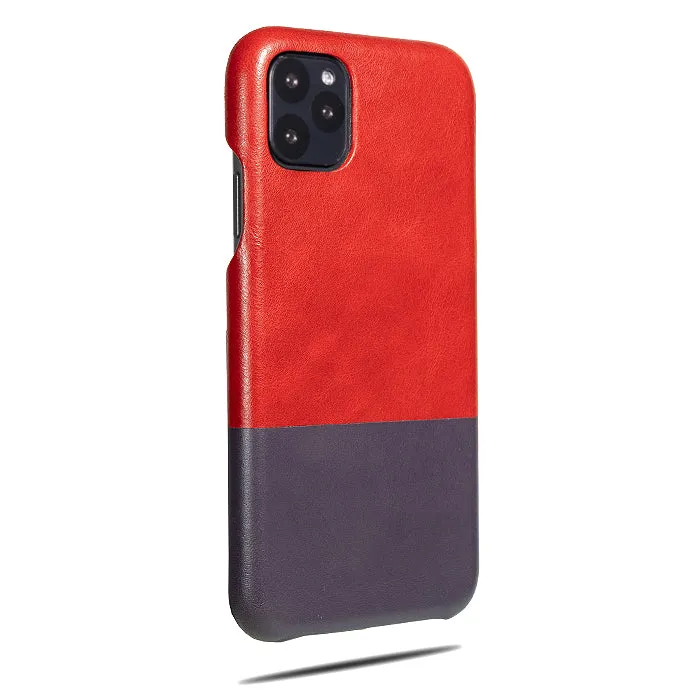 Crimson Red & Wine Purple iPhone 11 Pro Max Leather Case