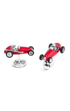 Deakin & Francis Silver Racing Car Cufflinks - C1588S0722