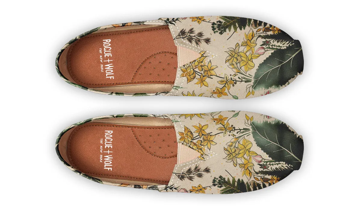 Fernwood Espadrilles - Lightweight Canvas Slip-Ons with Elastic V for Easy Comfort