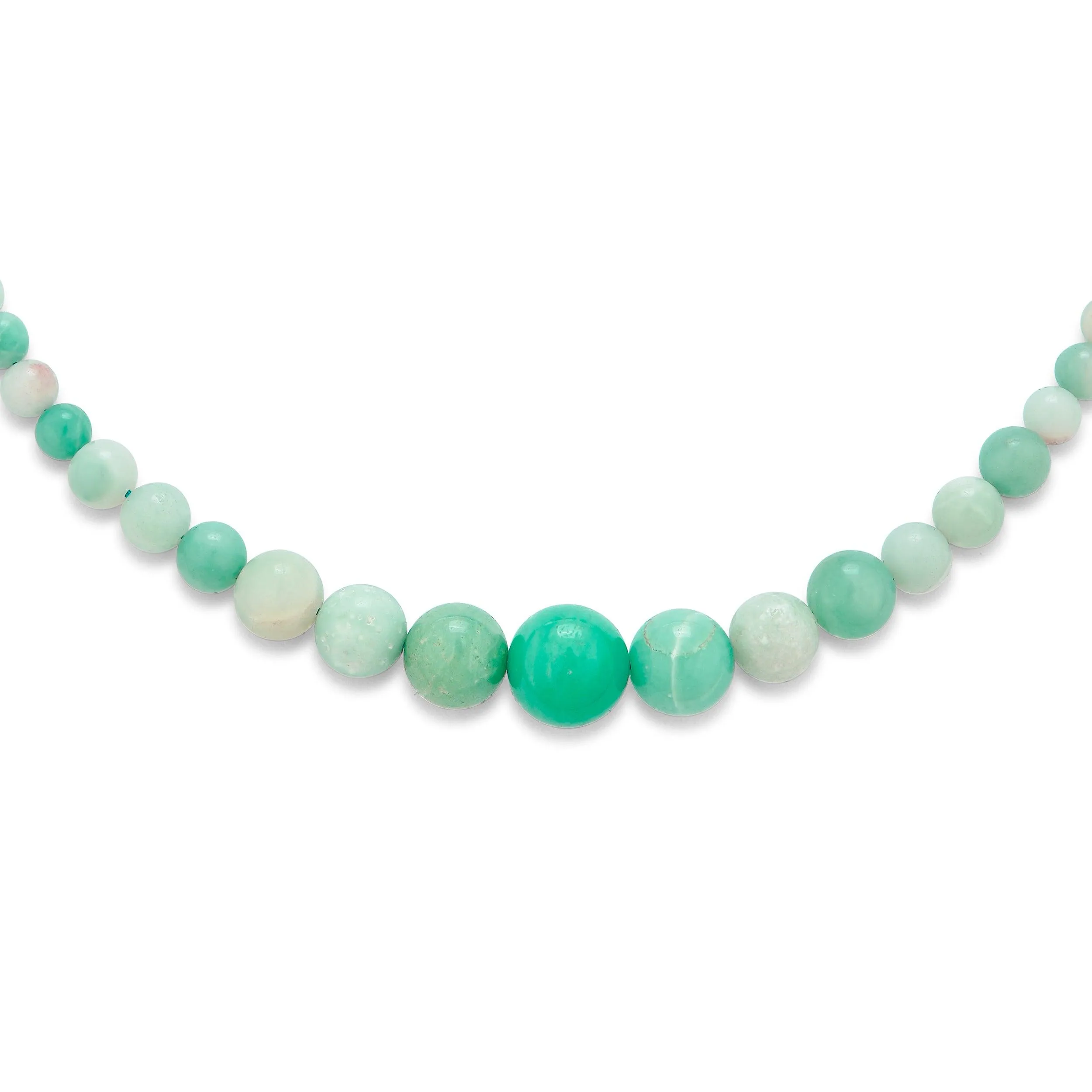 Genuine Created Gemstone Graduated Bead Ball Strand Necklace 16-18” Stone12-16MM