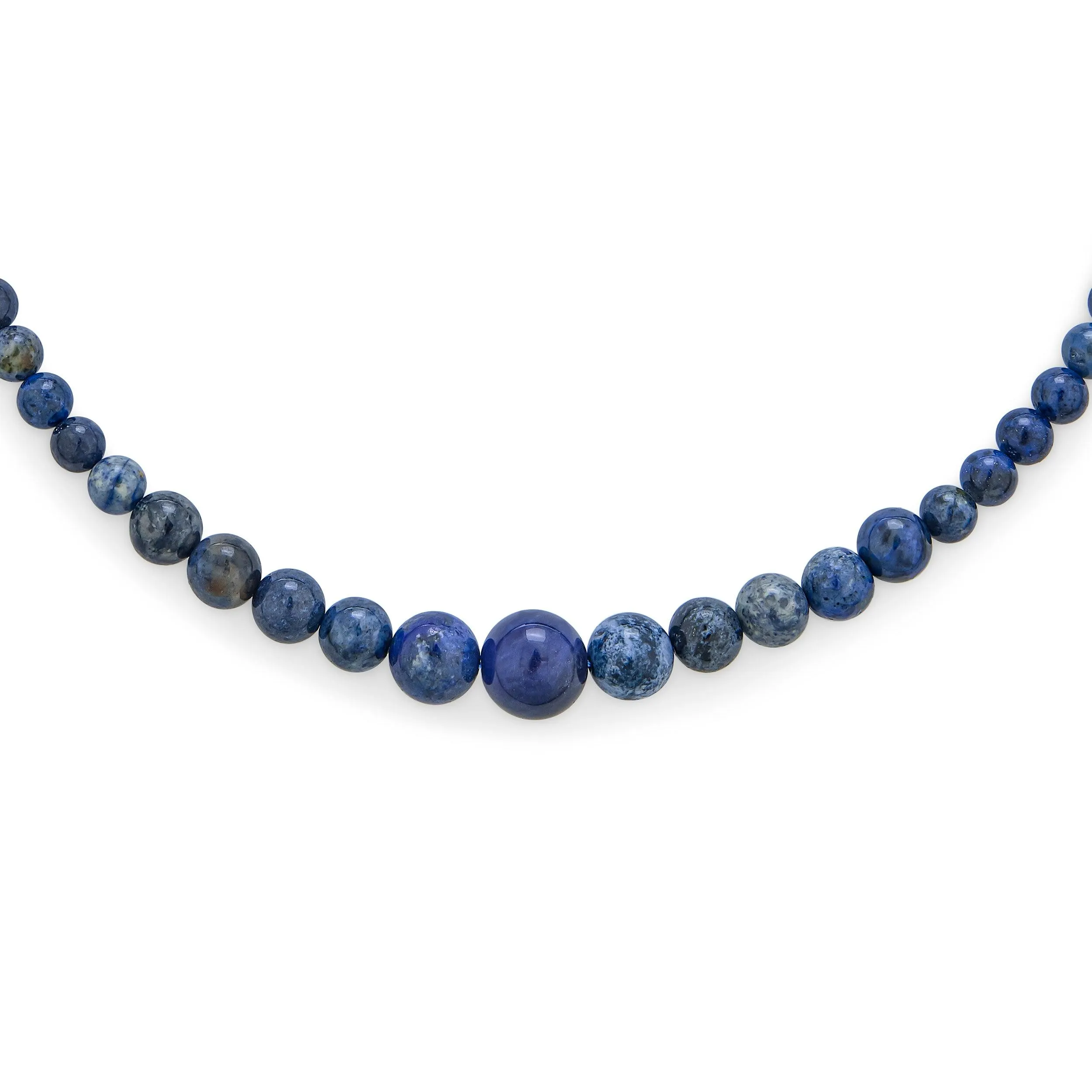 Genuine Created Gemstone Graduated Bead Ball Strand Necklace 16-18” Stone12-16MM