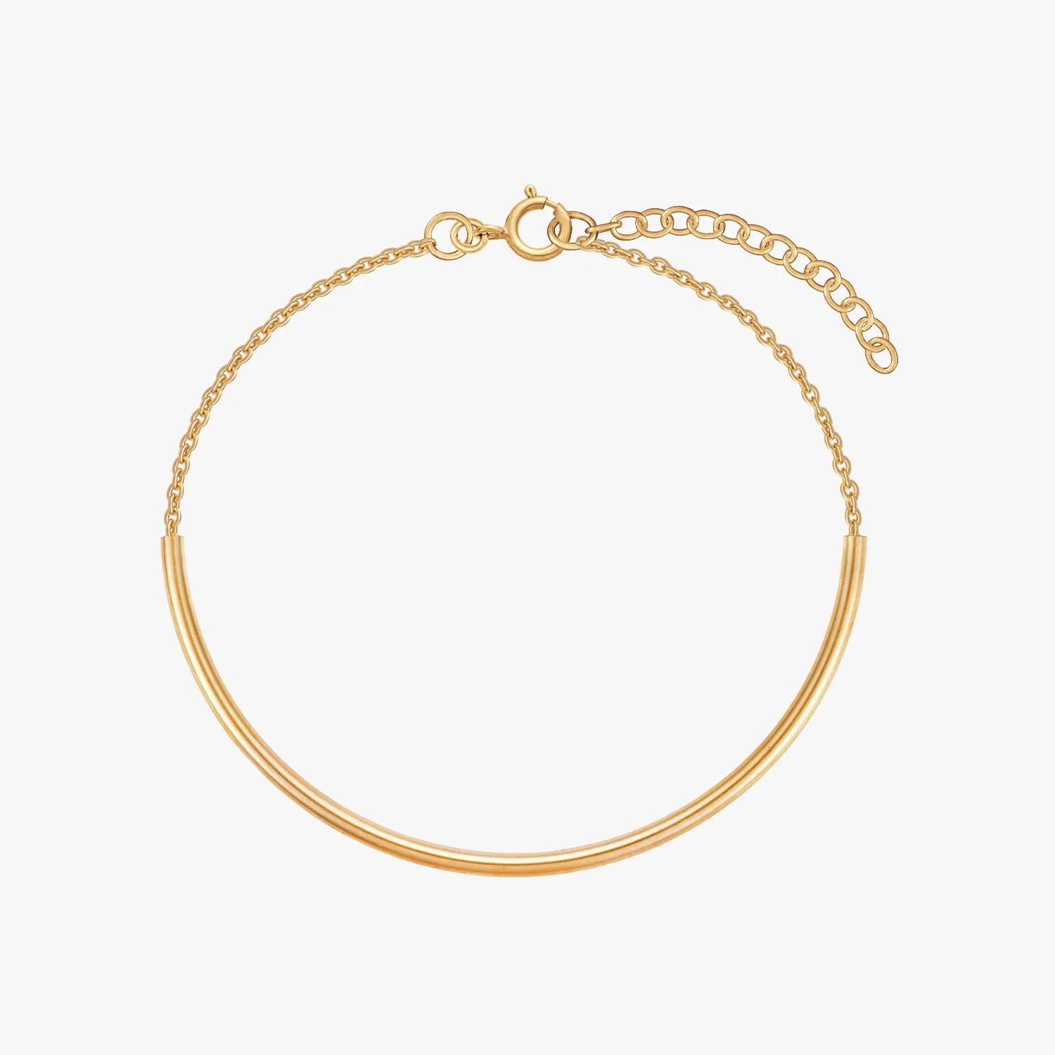 Golden Curved Bar Bracelet