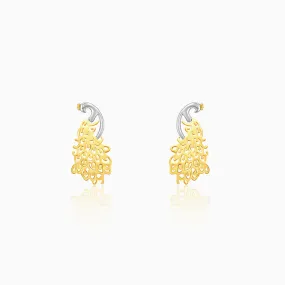 Golden Peacock Earrings