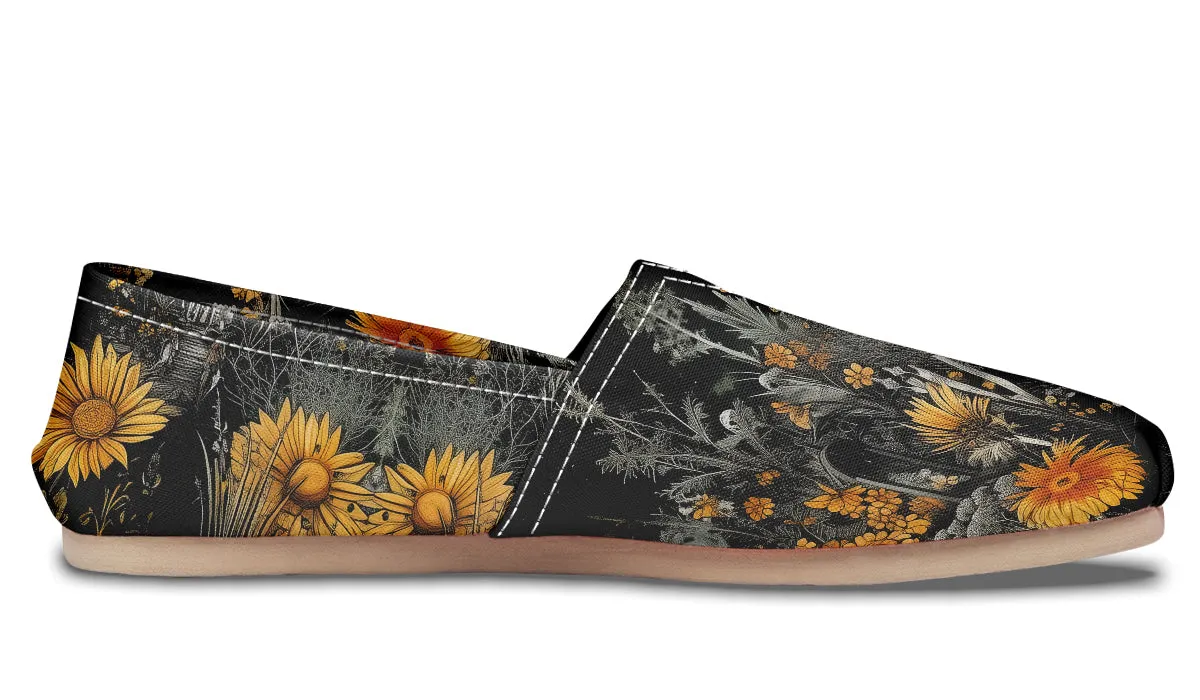 Grim’s Harvest Espadrilles - Lightweight Canvas Slip-Ons with Elastic V for Easy Comfort