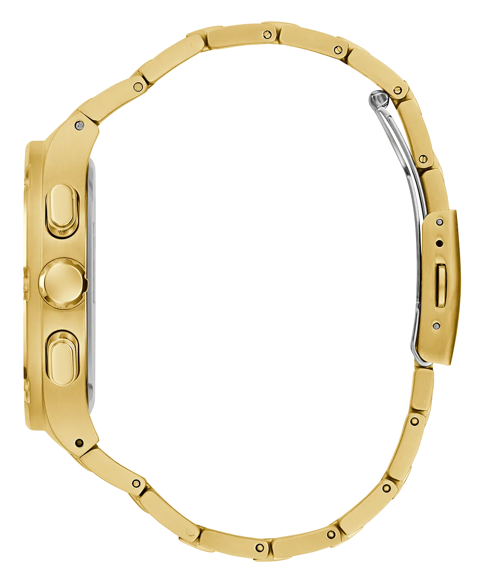 GUESS Mens Gold Tone Multi-function Watch