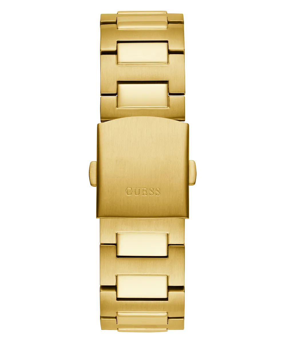 GUESS Mens Gold Tone Multi-function Watch