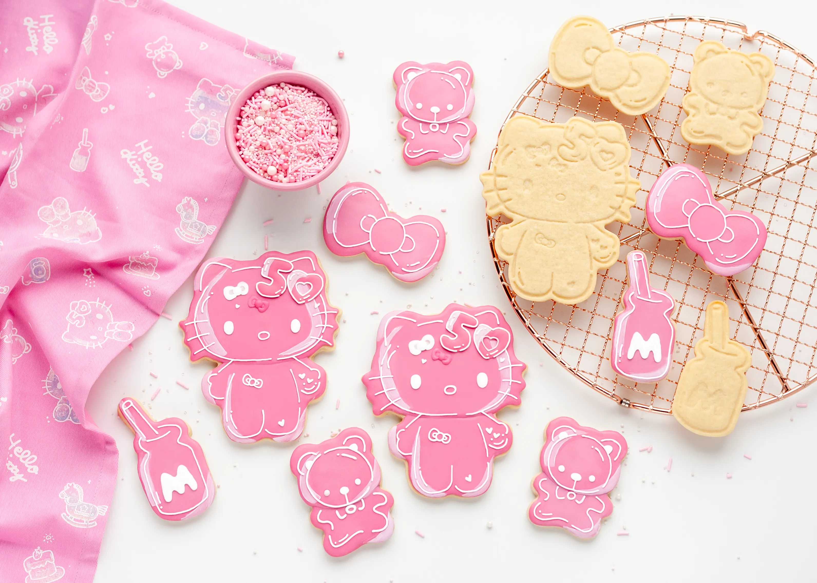 Hello Kitty 50th Anniversary Cookie Stamp and Frosting Set