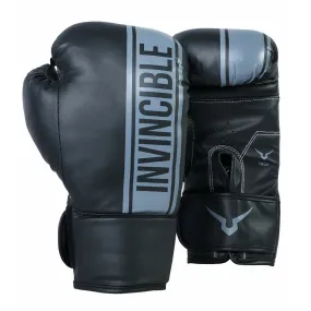 Invincible Junior Leisure Boxing Gloves, Black/Grey