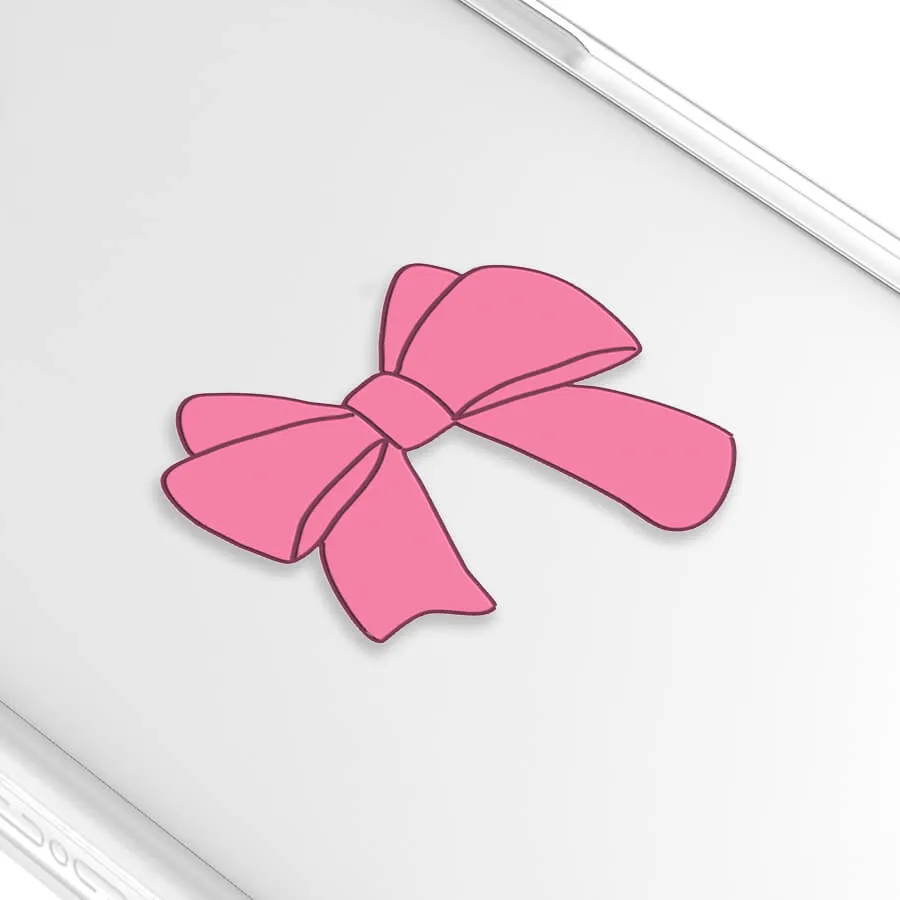 iPhone 12 Pro Pink Ribbon Bow Phone Case MagSafe Compatible