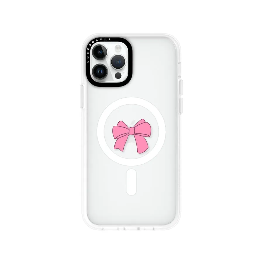 iPhone 12 Pro Pink Ribbon Bow Phone Case MagSafe Compatible