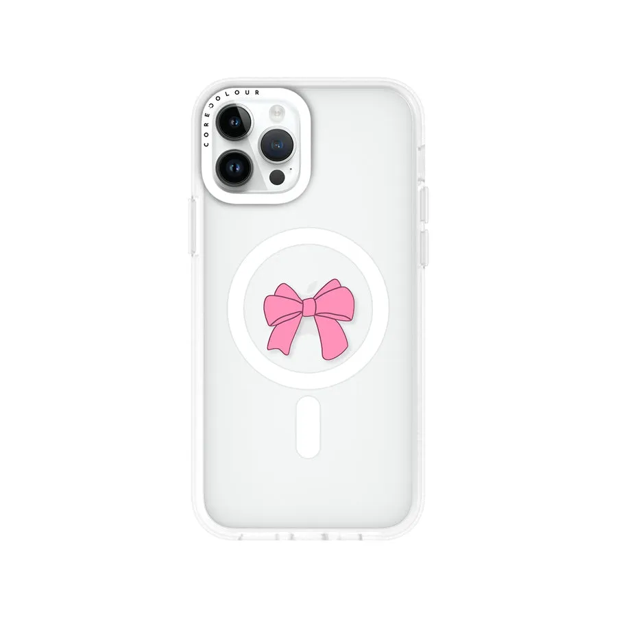 iPhone 12 Pro Pink Ribbon Bow Phone Case MagSafe Compatible