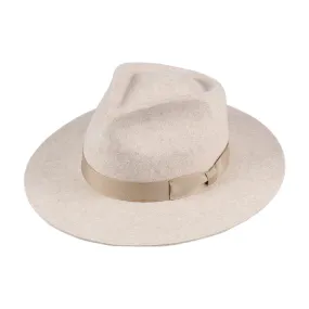 Jeanne Simmons - Wool Felt Flat Brim Fedora