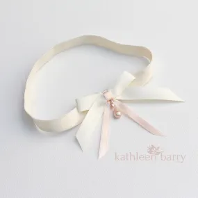 Juliana Bridal garter - assorted colors available, satin bow