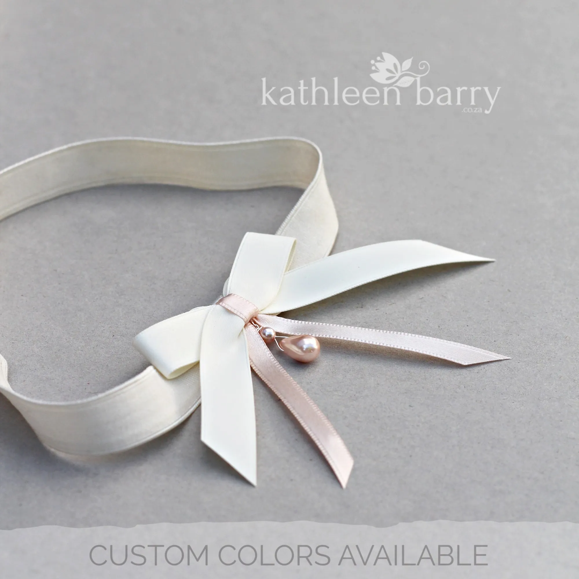 Juliana Bridal garter - assorted colors available, satin bow