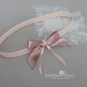 Kim bridal tossing garter blush pink - assorted colors available, satin bow Sold individually