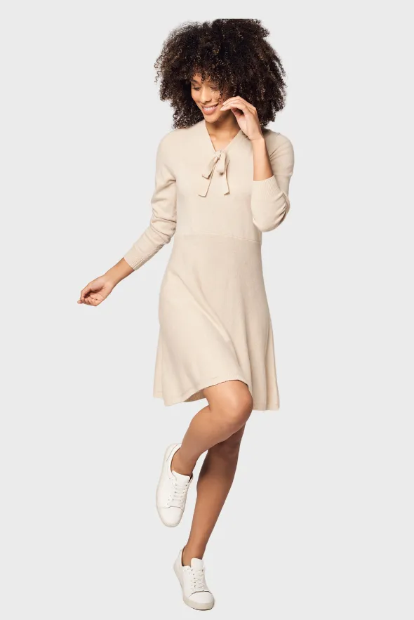 Majestic Cashmere Bow Dress