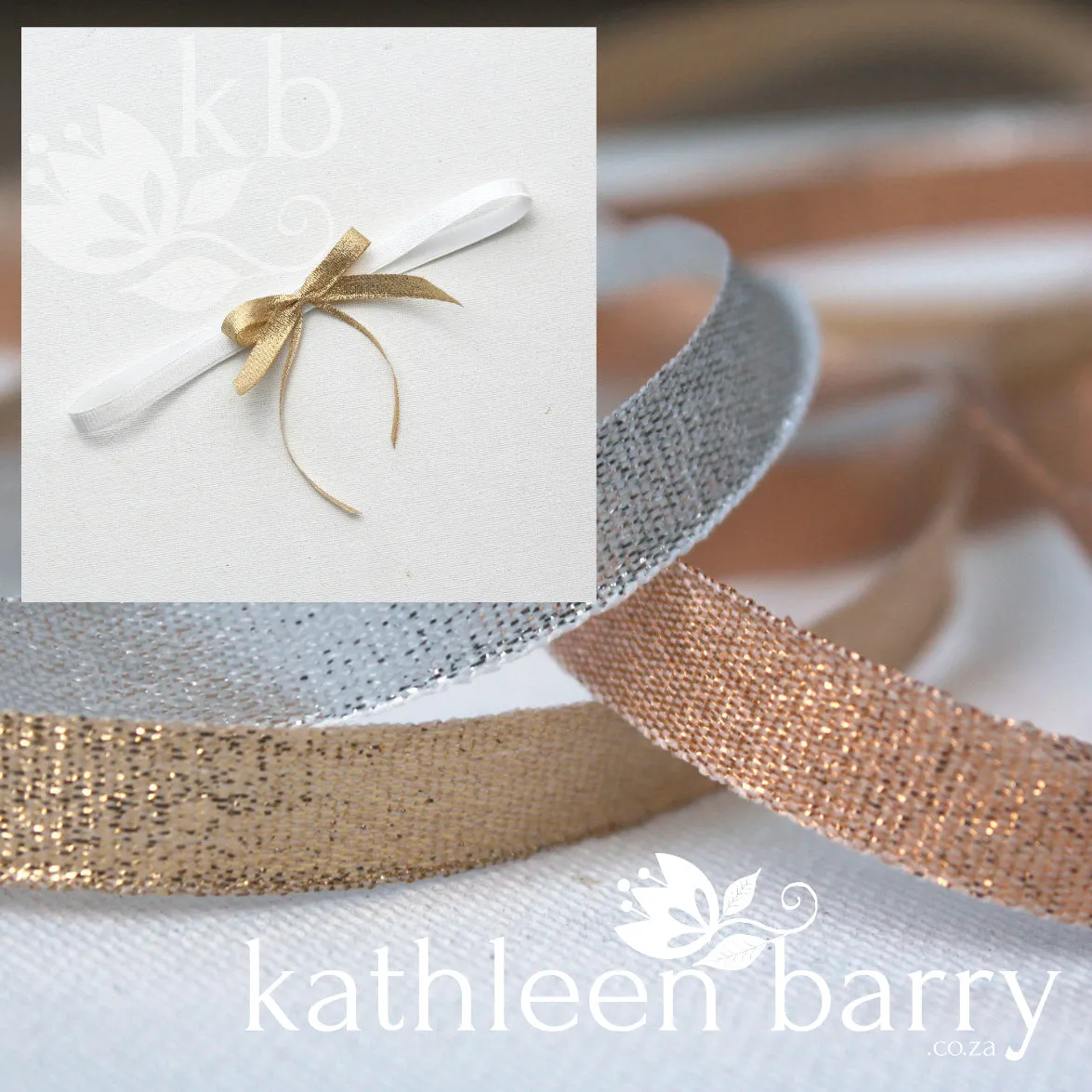 Maria Metallic ribbon bridal tossing garter -available in rose gold, silver and pale gold