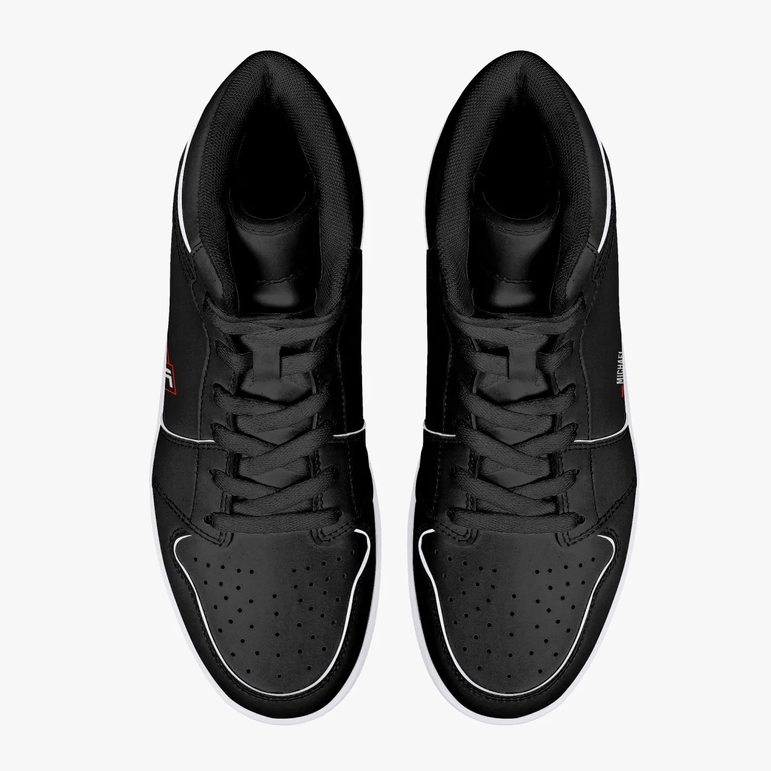 MICHAEL CLEMENTE 15 Ultimate High-Top Leather Sneakers - full carbon