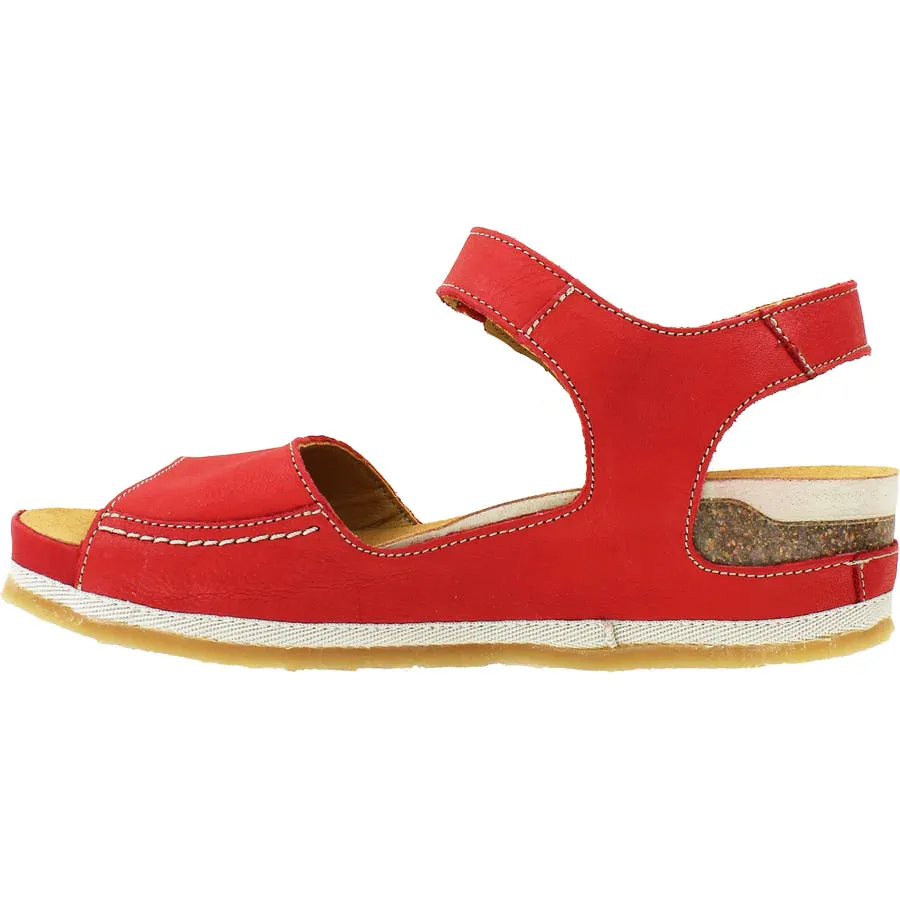 ON FOOT 203 PLATFORM SANDAL RED