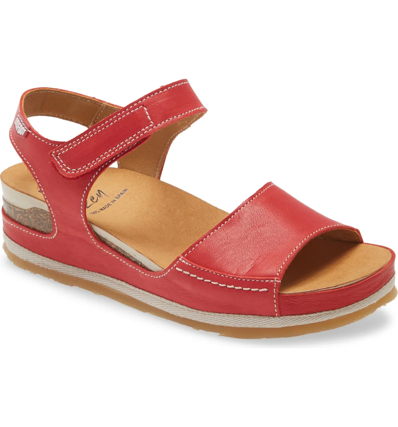 ON FOOT 203 PLATFORM SANDAL RED