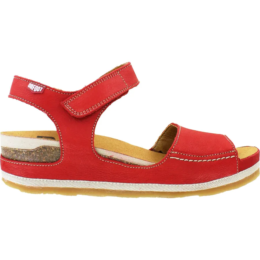 ON FOOT 203 PLATFORM SANDAL RED