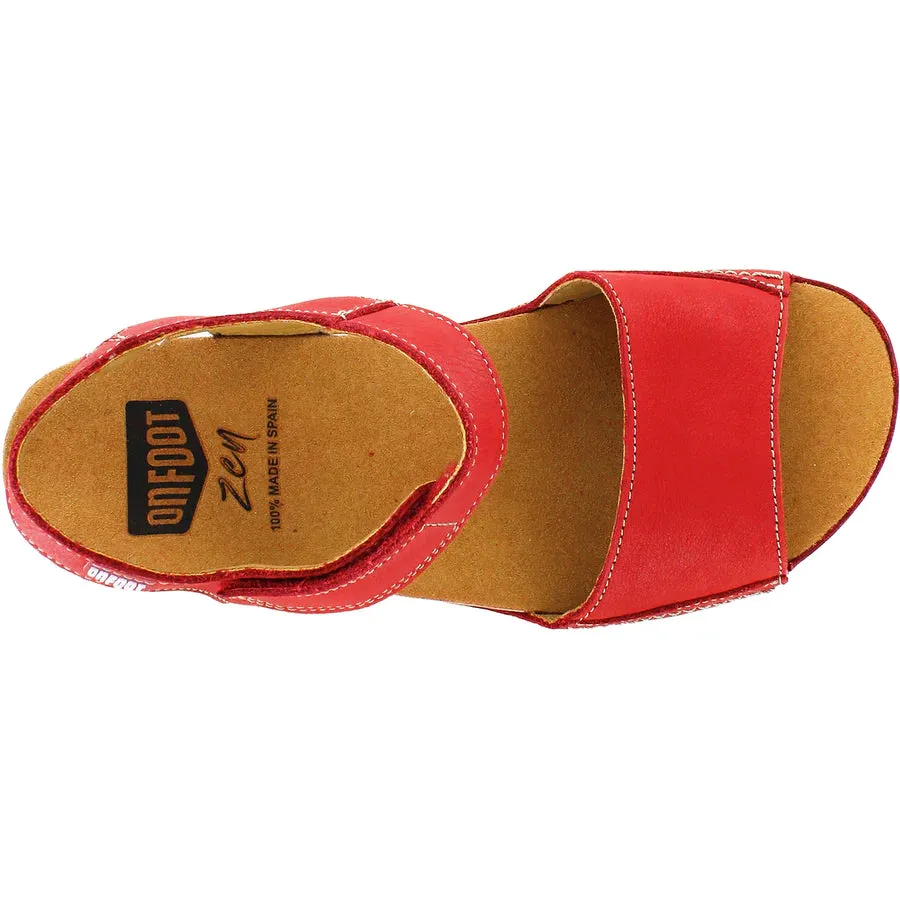 ON FOOT 203 PLATFORM SANDAL RED