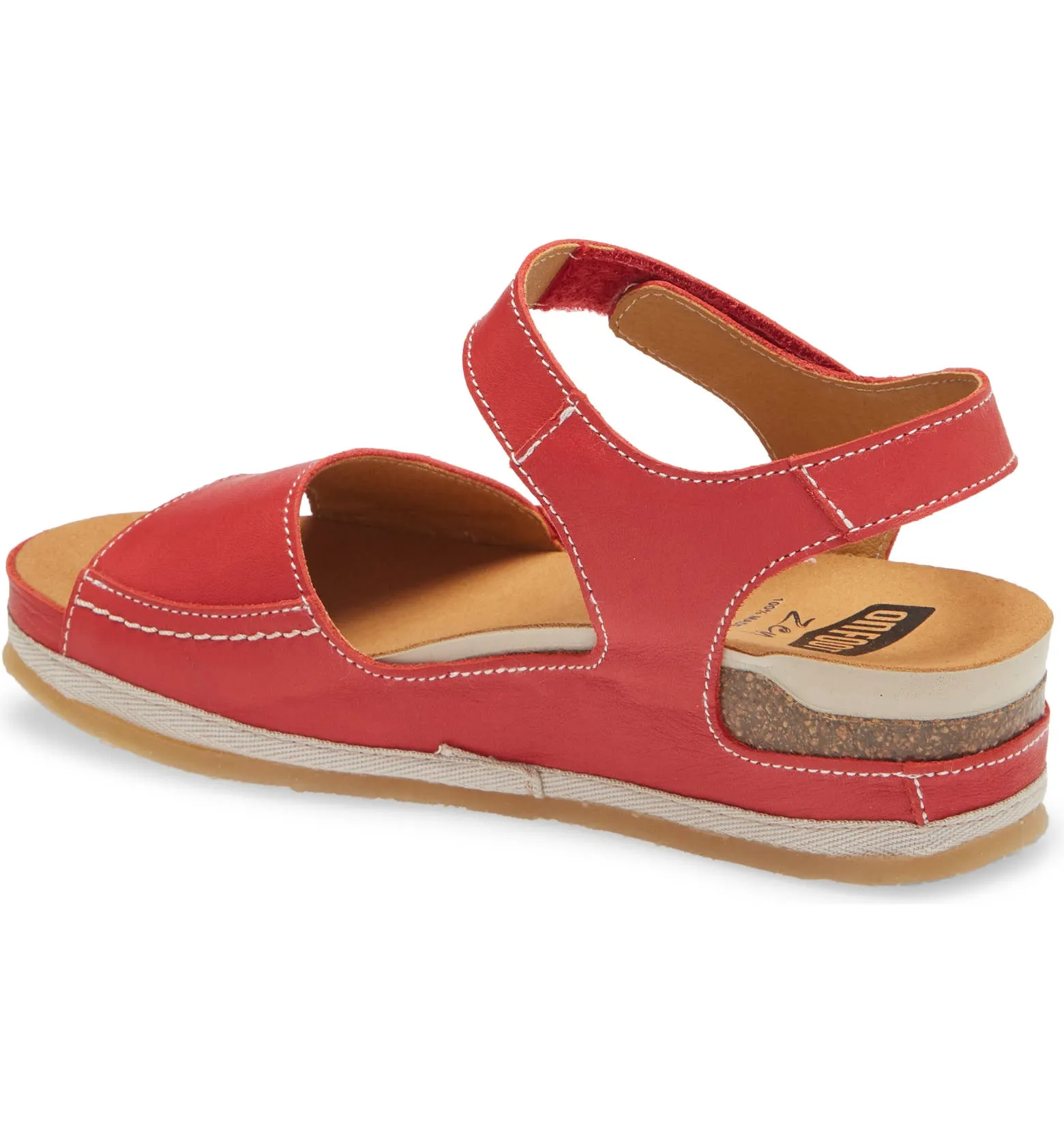 ON FOOT 203 PLATFORM SANDAL RED