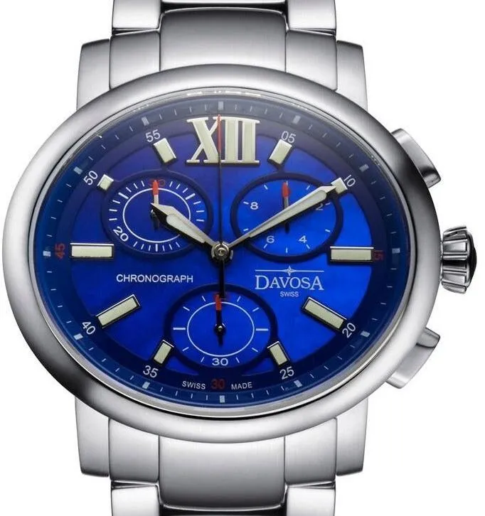 Oval Edition Quartz Chronograph Blue Ladies Watch 16857845