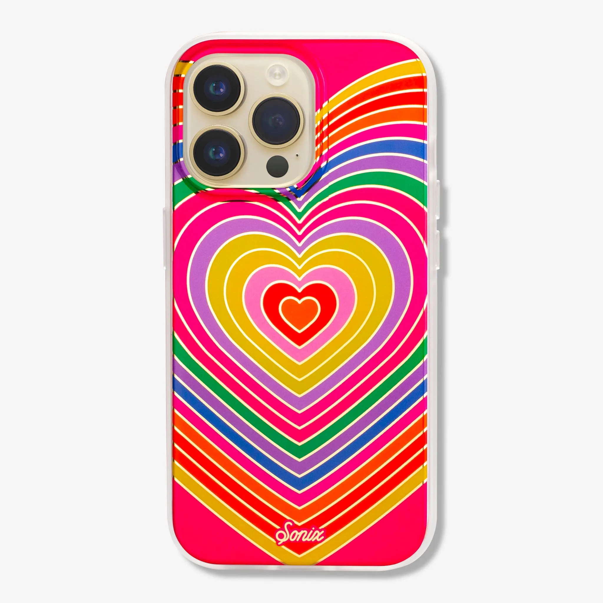 Rainbow Hearts MagSafe® Compatible iPhone Case