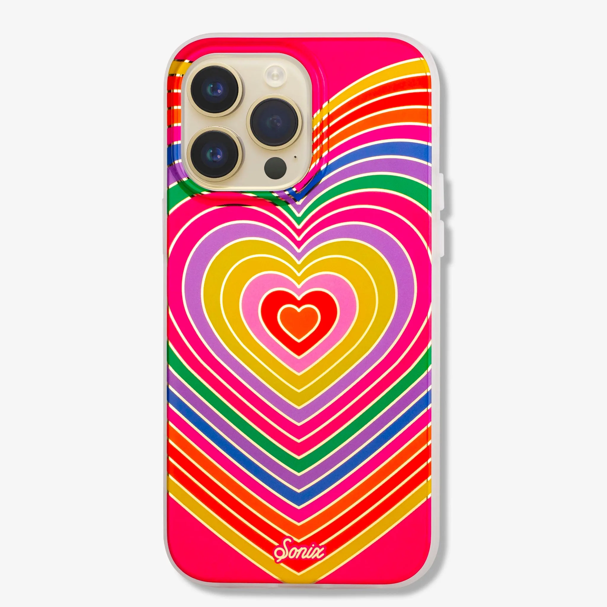 Rainbow Hearts MagSafe® Compatible iPhone Case