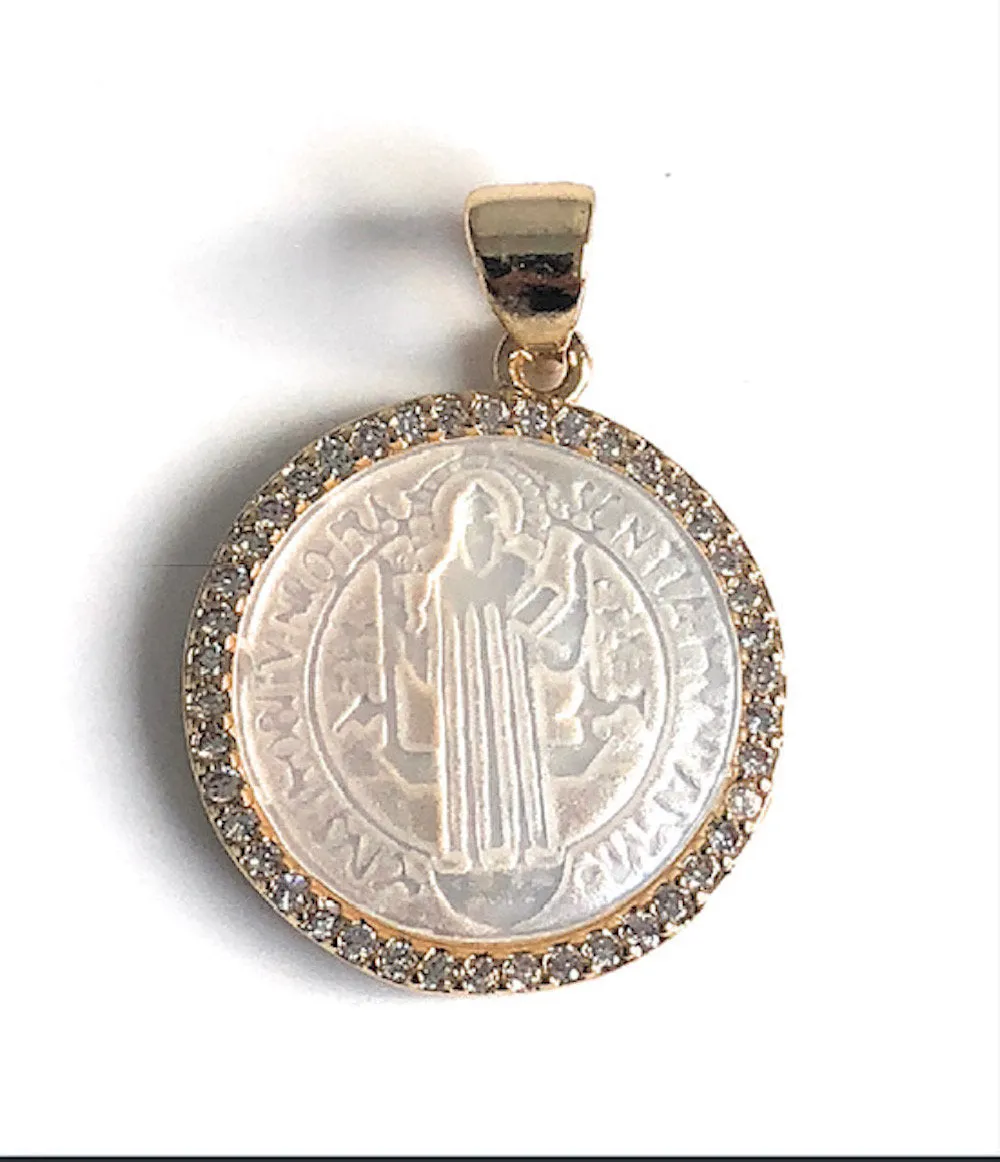 Saint Benedict Shell Medals Catholic Gifts