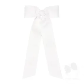 Scalloped Edge Grosgrain Bow with Streamer Tails