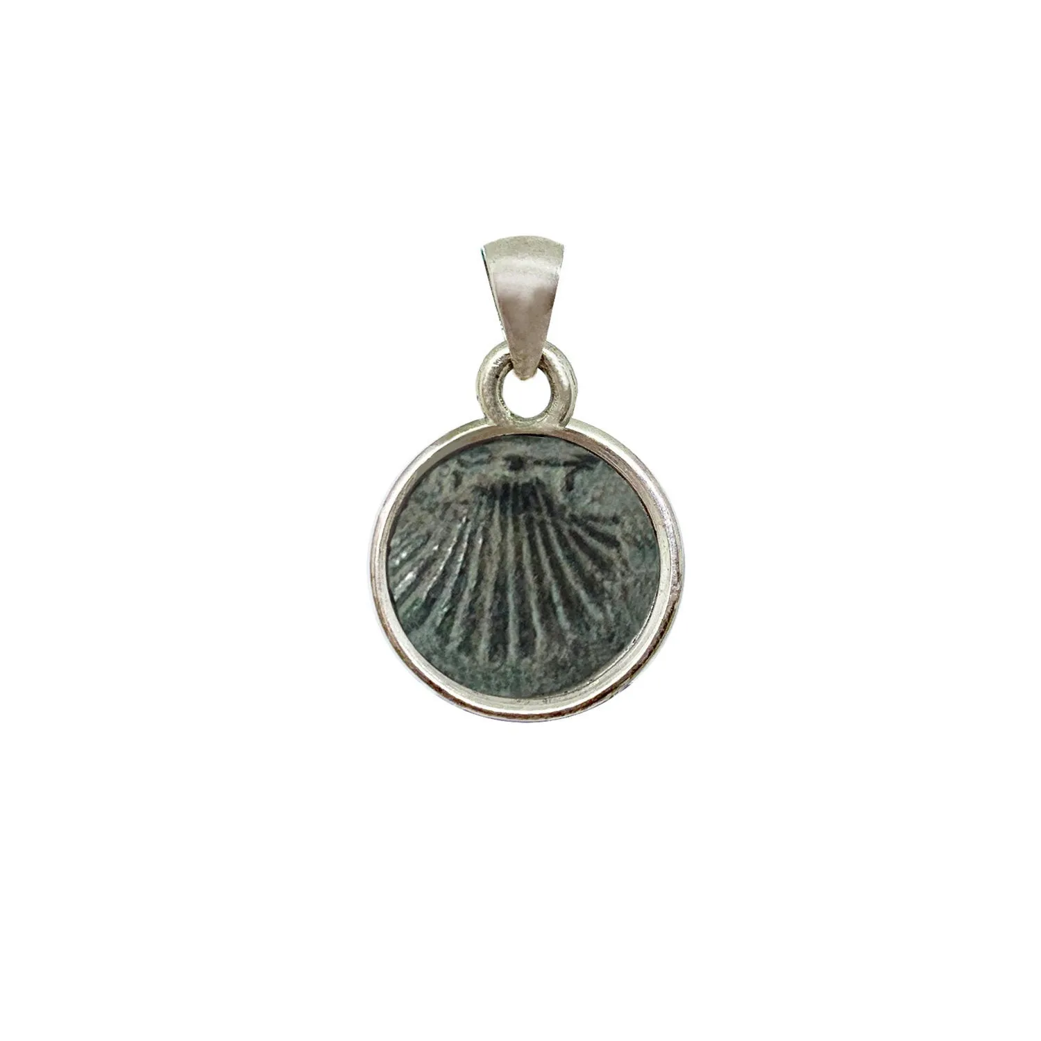 SEASHELL Genuine Ancient Greek Bronze Coin 2nd-3rd cent BC Pendant