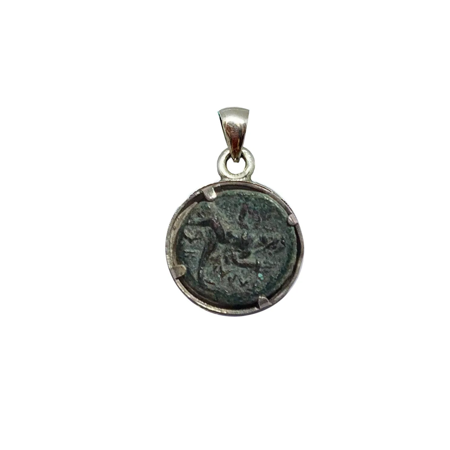 SEASHELL Genuine Ancient Greek Bronze Coin 2nd-3rd cent BC Pendant