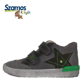 Szamos kid boy sneakers light brown with khaki star decor little kid size