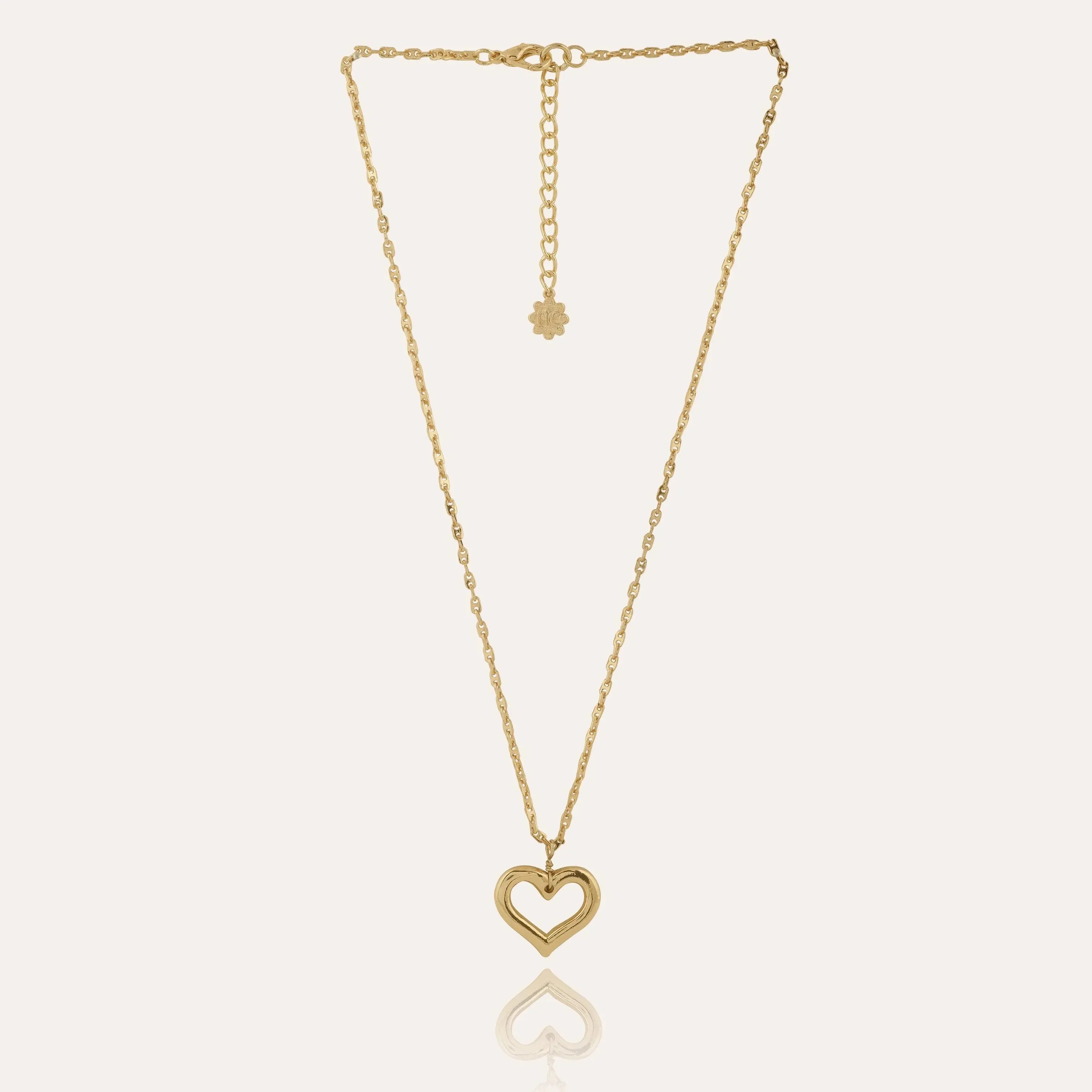 TFC Lovely Heart Gold Plated Pendant Necklace