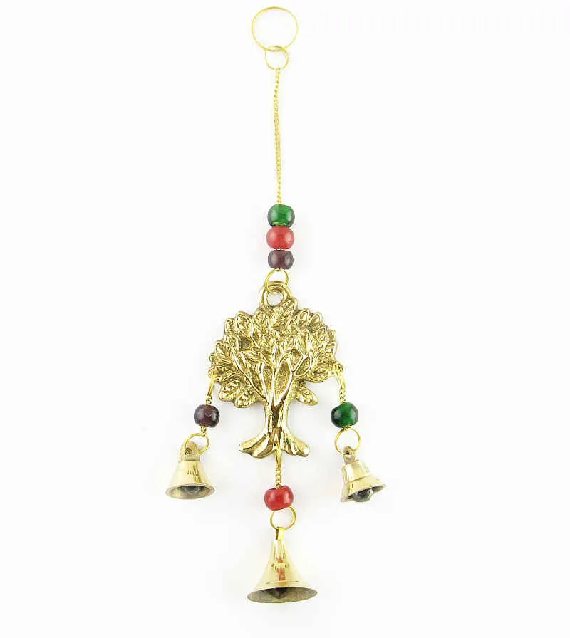 Tree of Life Brass Wind Chime With 3 Bells