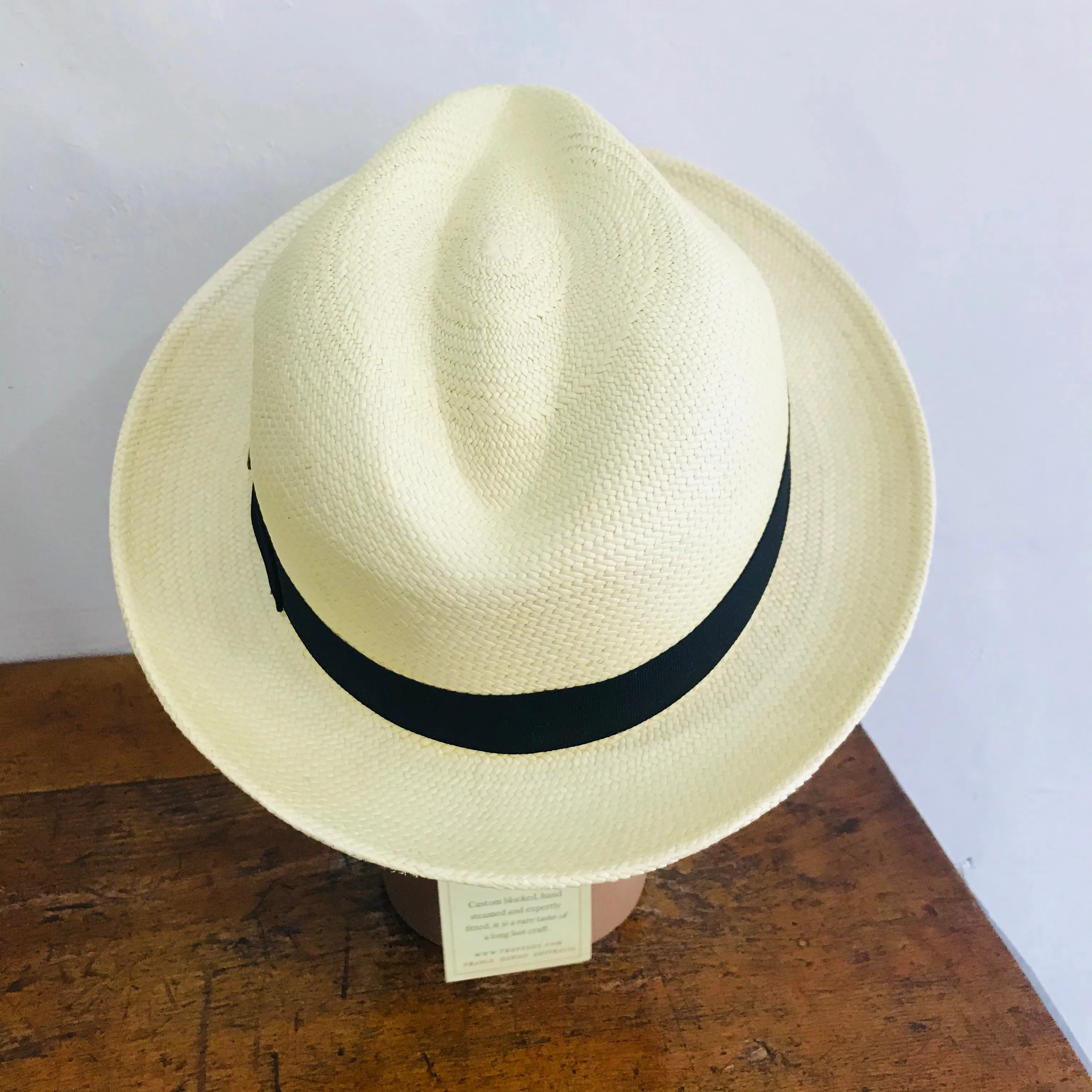 Truffaux- Casablanca Cuenca Trilby -  Panama - 5.5cm Brim - grade #2 - lemon